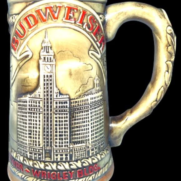 BUDWEISER 1981 VINTAGE CHICAGO COLLECTOR'S BEER STEIN - Picture 3 of 11